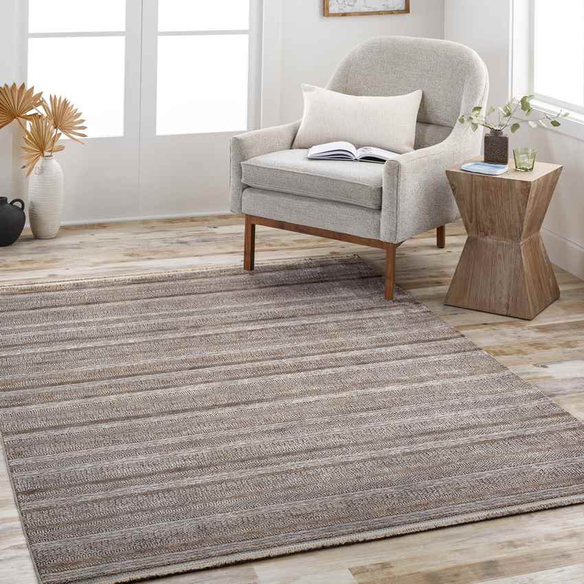 Tennyson Global Dark Brown Area Rug