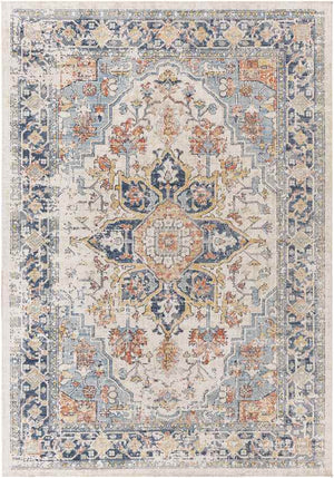 Bishop Hill Traditional Dark Blue Area Rug
