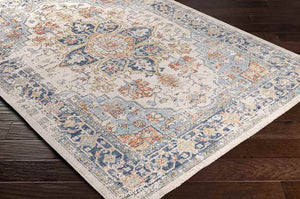 Bishop Hill Traditional Dark Blue Area Rug