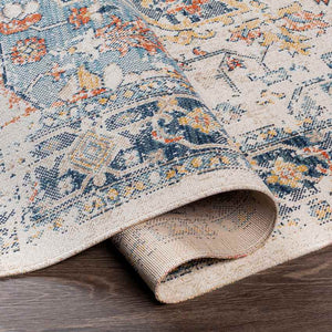 Bishop Hill Traditional Dark Blue Area Rug
