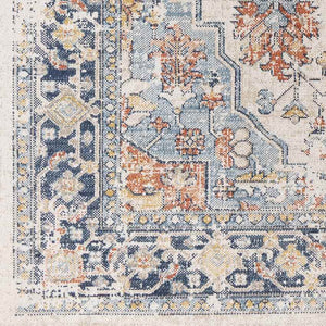 Bishop Hill Traditional Dark Blue Area Rug