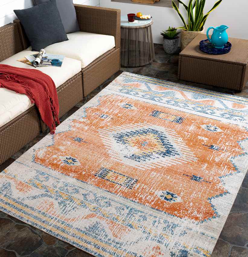 Buffalo Grove Global Burnt Orange Area Rug