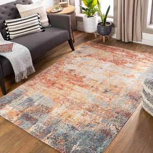 Carbon Hill Modern Burnt Orange Area Rug