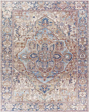 Manche Traditional Dark Brown Area Rug