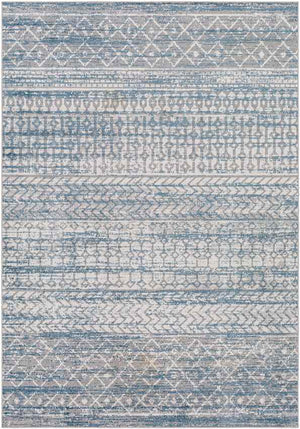 West Terre Haute Global Blue Washable Area Rug