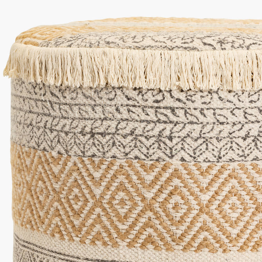 Opuzen Brown Ottoman