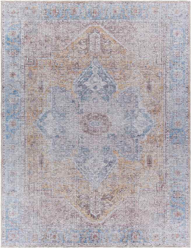 Komi Traditional Burnt Orange Washable Area Rug