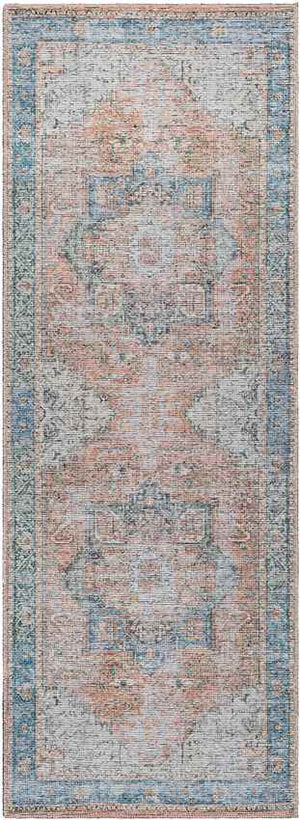 Fyllia Traditional Burnt Orange Washable Area Rug