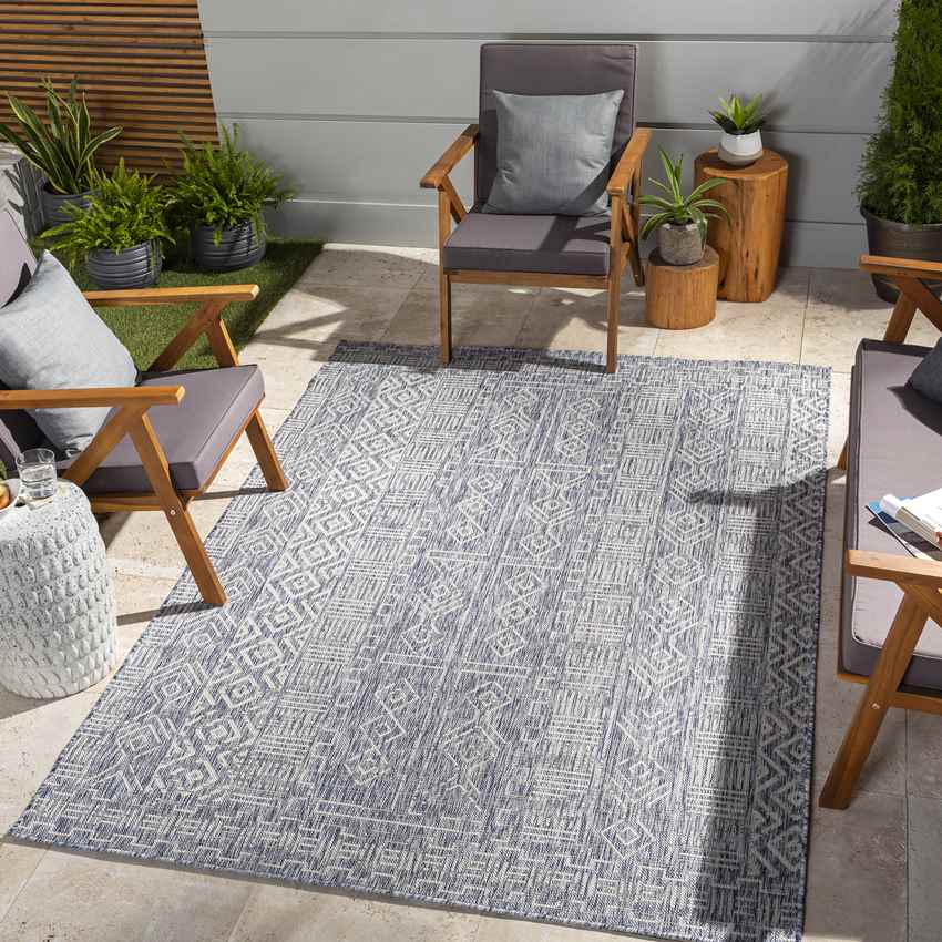 Latimer Global Navy Area Rug
