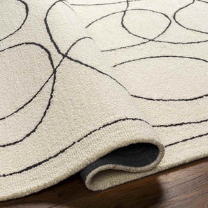 Kazafani Modern Ivory Area Rug