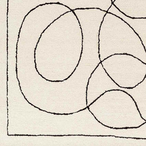 Kazafani Modern Ivory Area Rug