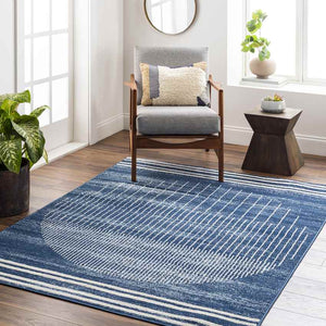 Neerbosch Modern Ink Blue Area Rug