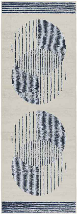 Lakin Modern Navy Blue Area Rug