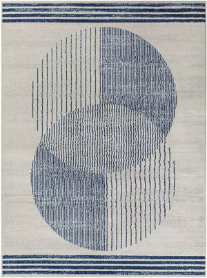 Lakin Modern Navy Blue Area Rug