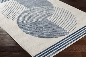 Lakin Modern Navy Blue Area Rug