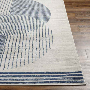 Lakin Modern Navy Blue Area Rug