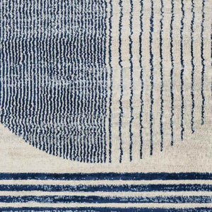 Lakin Modern Navy Blue Area Rug
