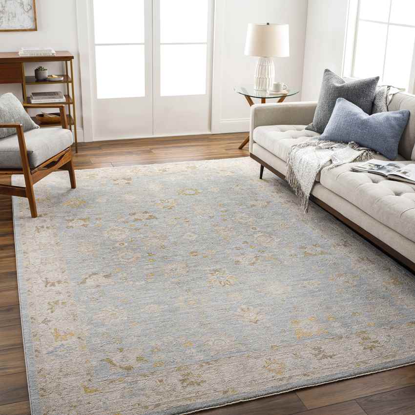 Atlantic Traditional Pale Blue Area Rug