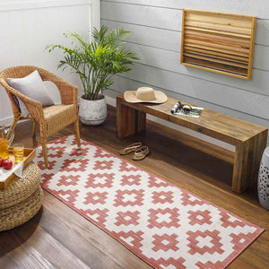 Spivey Global Dark Coral Area Rug