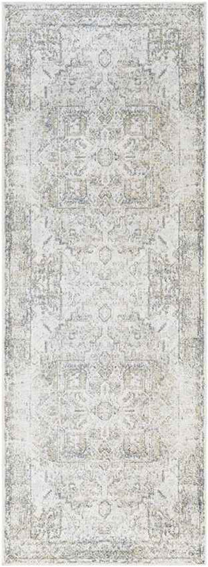 Dry Ridge Traditional Taupe Washable Area Rug