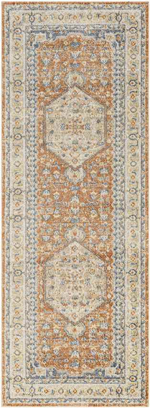 Edmond Traditional Burnt Orange Washable Area Rug