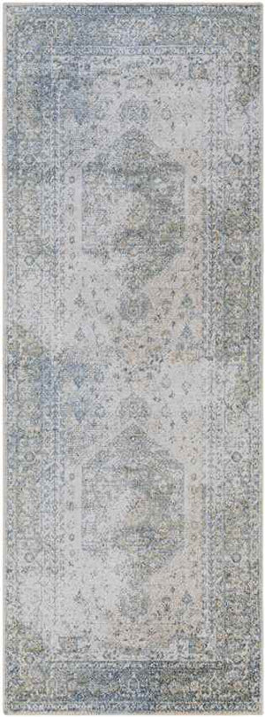 Edmond Traditional Denim Washable Area Rug