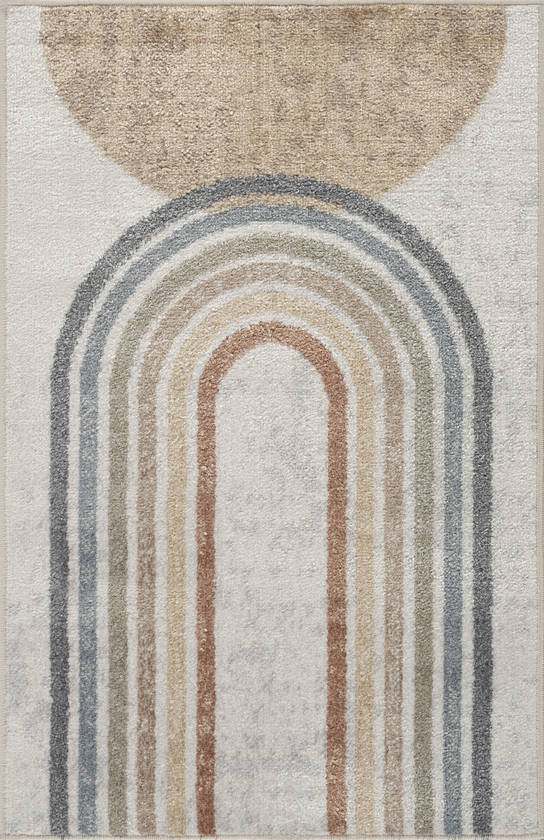 Eliot Modern Beige Washable Area Rug