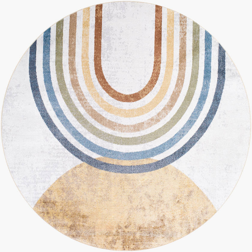 Eliot Modern Beige Washable Area Rug