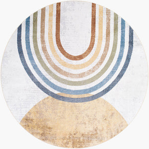 Eliot Modern Beige Washable Area Rug