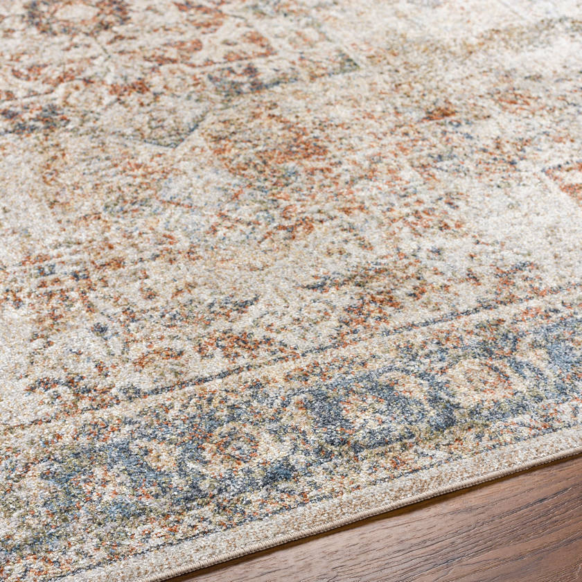 Elkton Traditional Burnt Orange Washable Area Rug