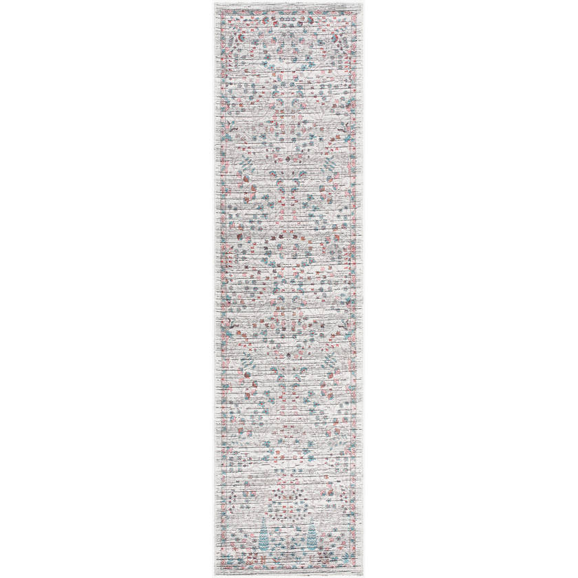 Wahpeton Traditional Teal Washable Area Rug