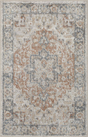 Hollenberg Traditional Burnt Orange Washable Area Rug