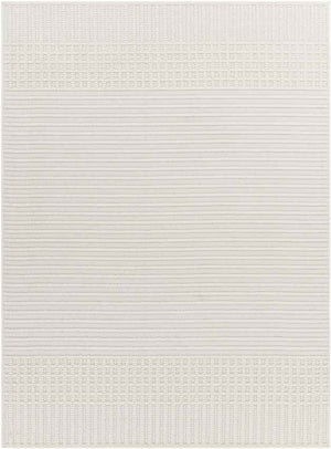 Burkesville Modern Ivory Washable Area Rug