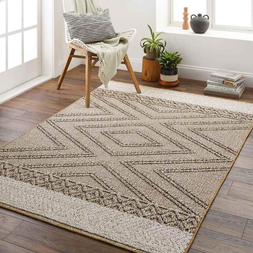East Orange Modern Taupe Area Rug