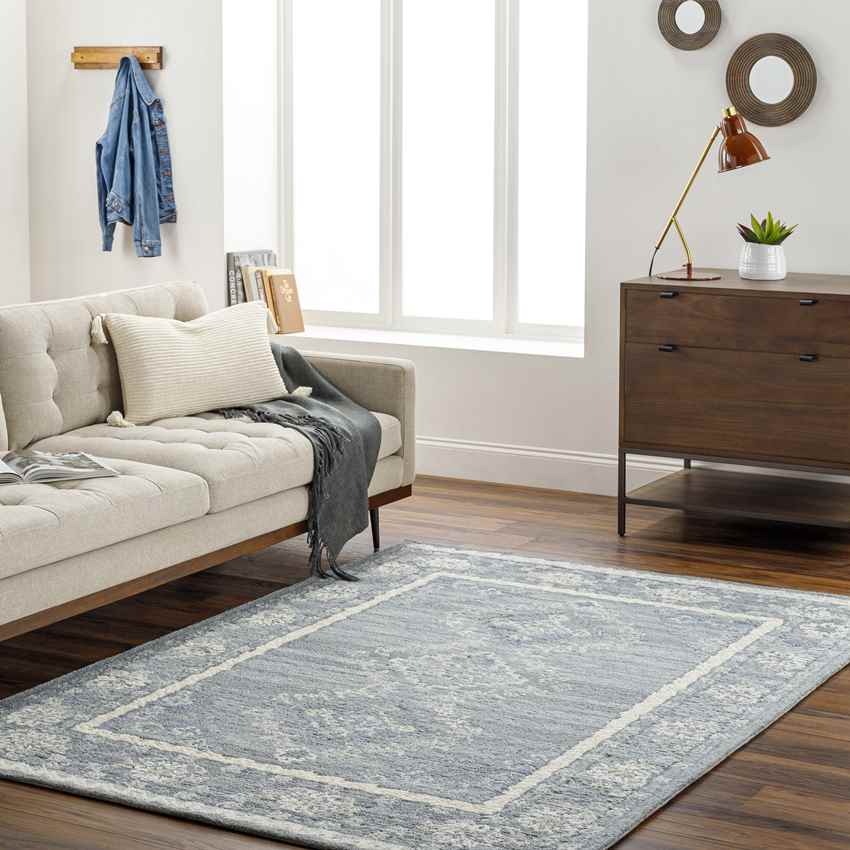 Conway Springs Traditional Denim Area Rug
