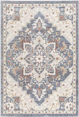 Morrowville Traditional Denim Area Rug