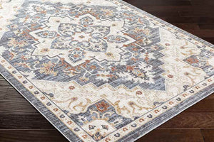 Morrowville Traditional Denim Area Rug
