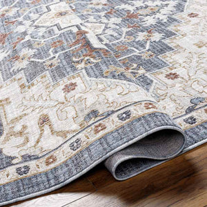 Morrowville Traditional Denim Area Rug