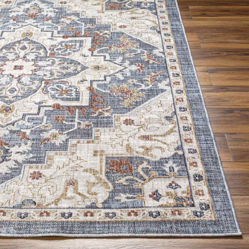 Morrowville Traditional Denim Area Rug