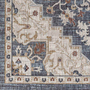 Morrowville Traditional Denim Area Rug