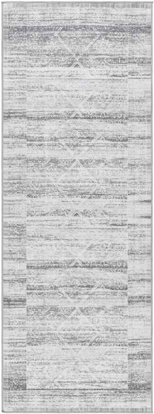 Rosalind Traditional Slate Gray Washable Area Rug