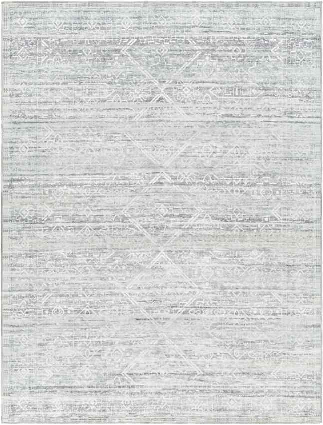 Rosalind Traditional Slate Gray Washable Area Rug