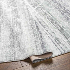 Rosalind Traditional Slate Gray Washable Area Rug