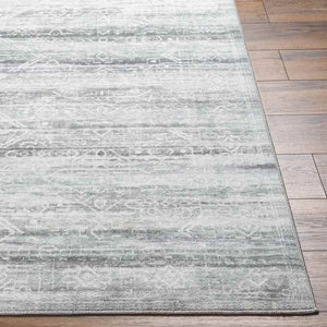 Rosalind Traditional Slate Gray Washable Area Rug
