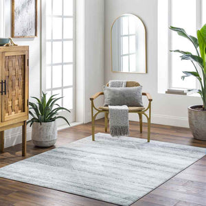 Rosalind Traditional Slate Gray Washable Area Rug