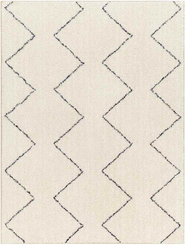 Aaliyah Global Cream/Black Washable Area Rug