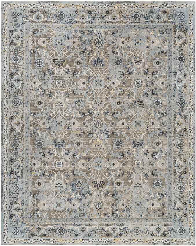 Emili Traditional Slate Gray Area Rug