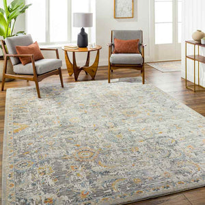 Leatha Traditional Ivory/Light Gray Area Rug