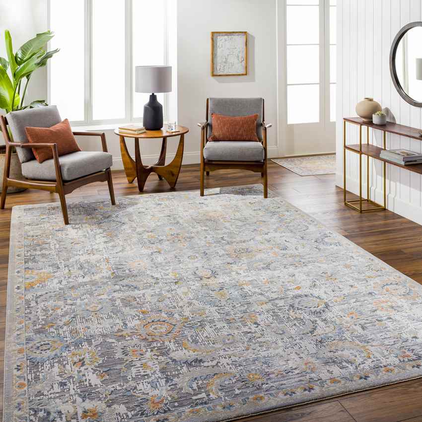 Leatha Traditional Ivory/Light Gray Area Rug