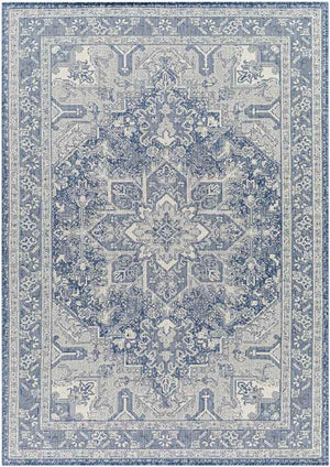 Effrey Traditional Navy/Cream Area Rug